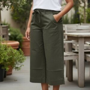 Vanilla Star Forest Green Wide-Leg Pants